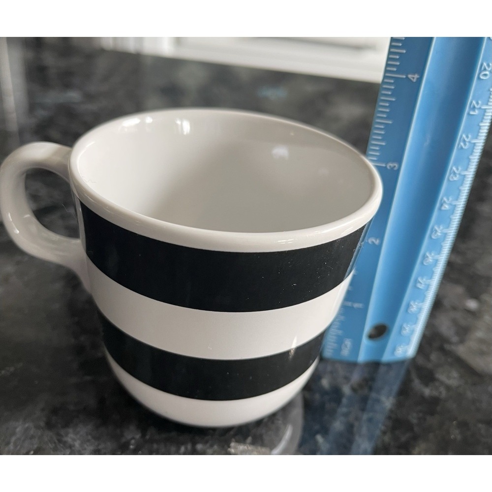 Ikea Ungdom Set Of 4 Black White Dots Stripes Ceramic Coffee Mugs READ - Picture 11 of 12